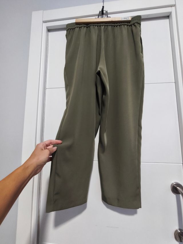 Pantalón Zara Verde Oliva Talla XL