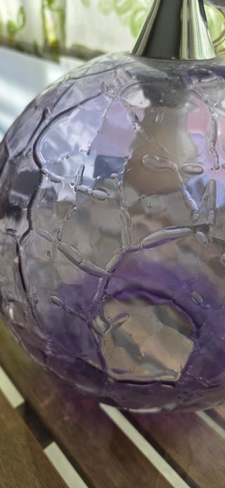 Lámpara de techo de cristal morado