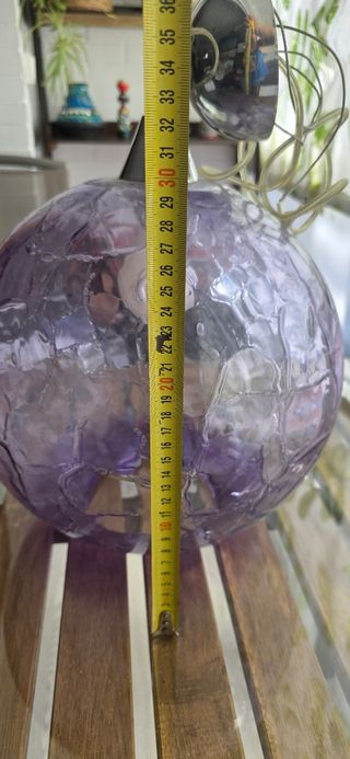 Lámpara de techo de cristal morado