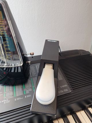 Teclado Casio CTK-750 + Pedal + Metrónomo