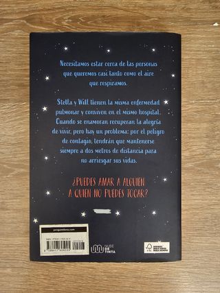 Libro "A dos metros de ti"