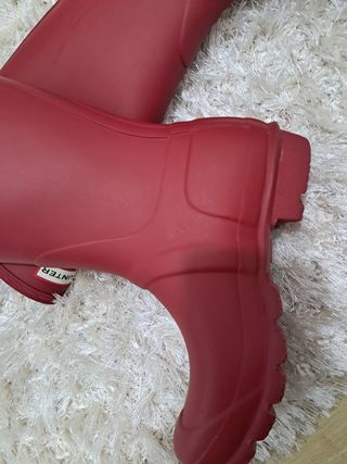 Botas de agua Hunter rojas burdeos 