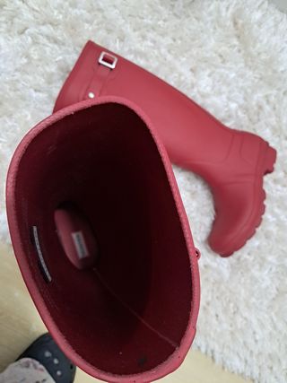 Botas de agua Hunter rojas burdeos 