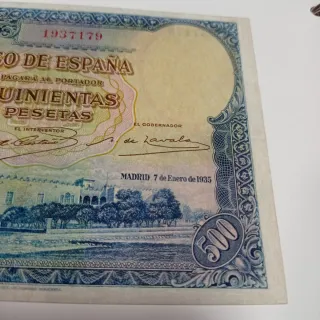 Billete 500 Pesetas Banco de España 1935