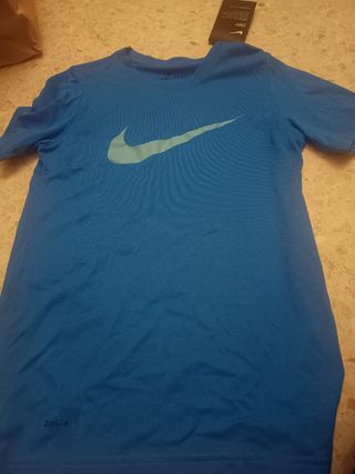 Camiseta Nike Dri-Fit Niño Talla S Azul
