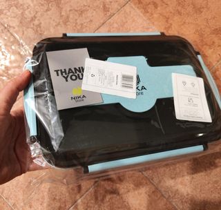 Portapranzo Nika Store nero e blu, nuovo mai usato