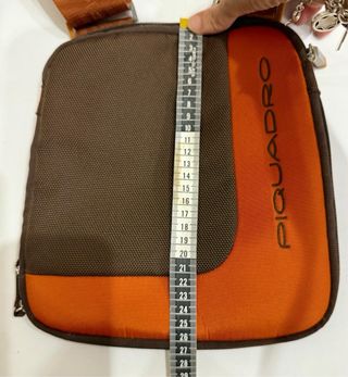 Borsello Piquadro marrone e arancione