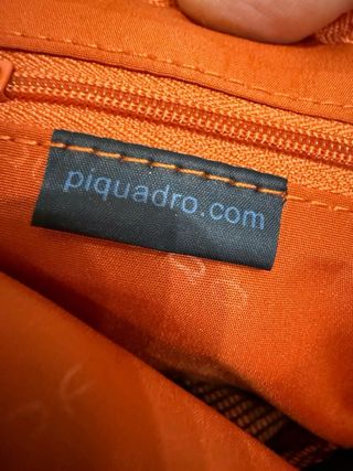 Borsello Piquadro marrone e arancione