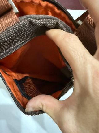 Borsello Piquadro marrone e arancione