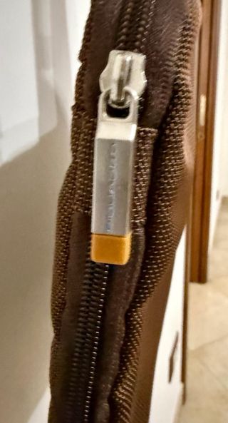 Borsello Piquadro marrone e arancione