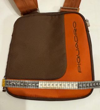 Borsello Piquadro marrone e arancione