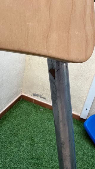 Taburete alto plegable madera y metal