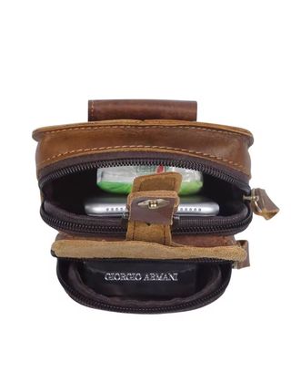 Bolso de hombre JOYIR, marrón/no cabe movil