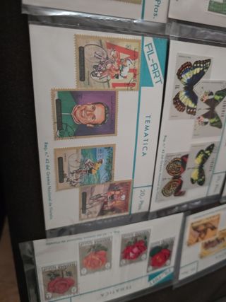 Lote Planchas Sellos Temáticas FIL-ART España x9