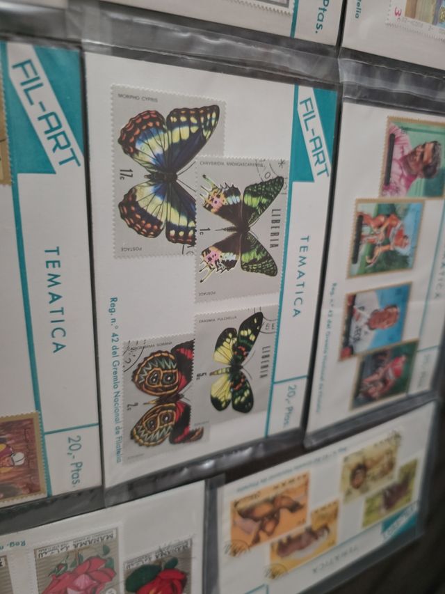 Lote Planchas Sellos Temáticas FIL-ART España x9