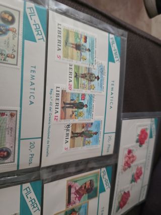 Lote Planchas Sellos Temáticas FIL-ART España x9