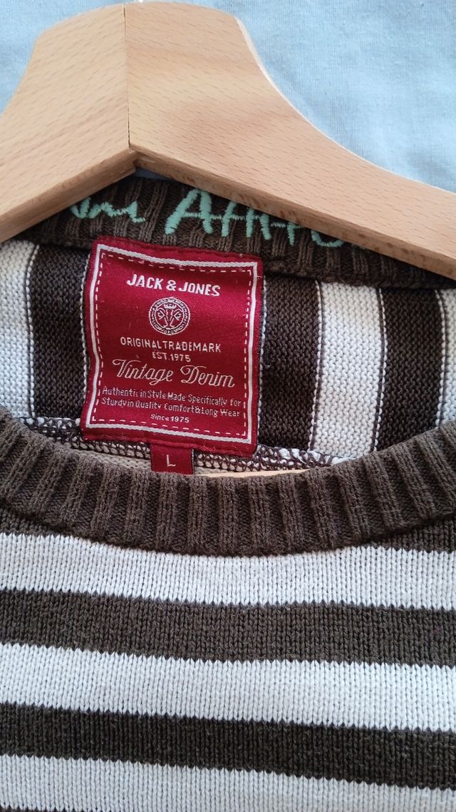 Jersey Jack & Jones Rayas Marrón Talla M