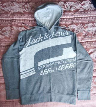 Sudadera Jack & Jones Gris y Blanco