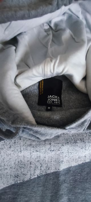 Sudadera Jack & Jones Gris y Blanco