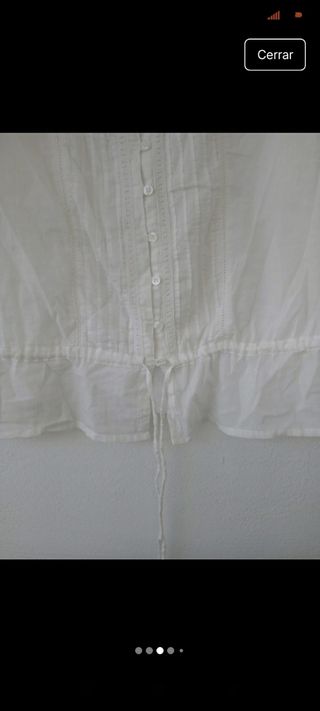 Blusa Stradivarius Algodón Blanca Talla M