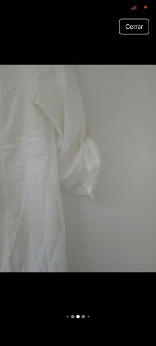 Blusa Stradivarius Algodón Blanca Talla M