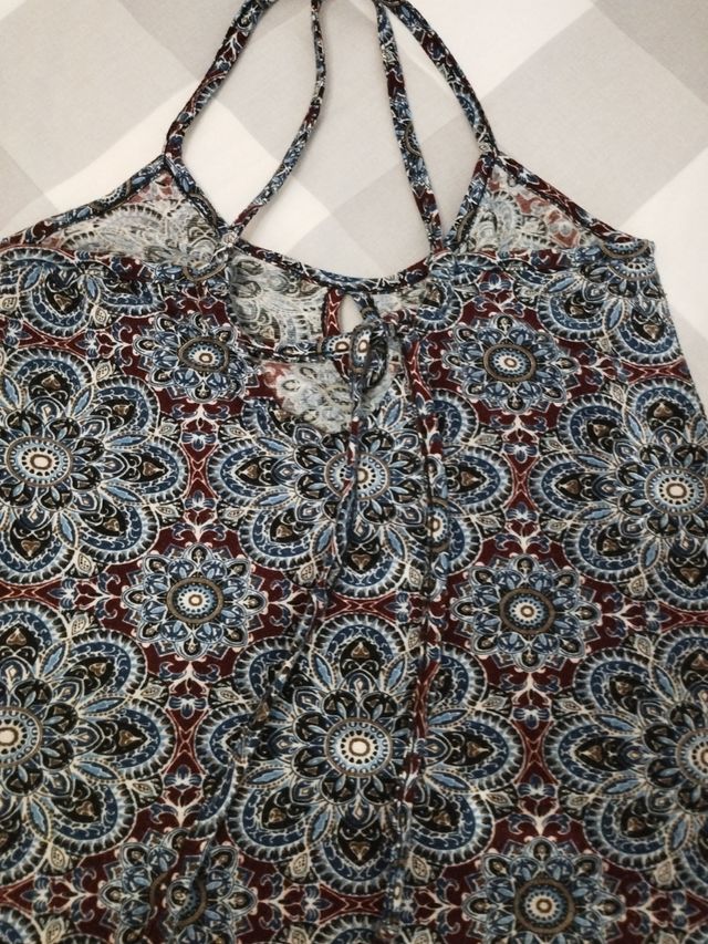 Camiseta tirantes estampada