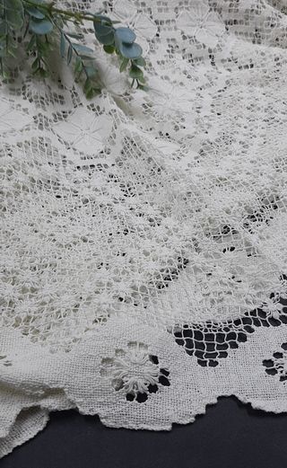 Tovaglia rotonda vintage in pizzo