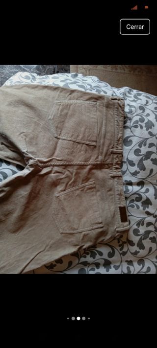 Pantalón pana fina Massimo Dutti Beige Talla 48