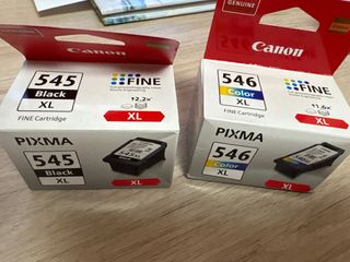 2 Cartuchos Tinta Canon 545XL Negro y 546XL Color