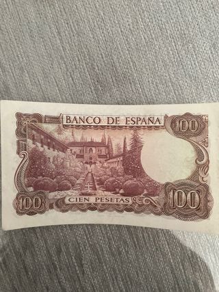 Billetes 100 pesetas del año 1953 y 1970