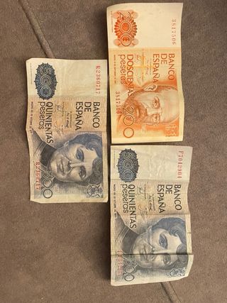 Billetes 100 pesetas del año 1953 y 1970