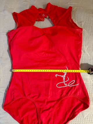 Mallot de patinaje artístico rojo talla S