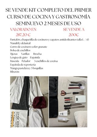 Kit Completo para curso de hostelería,