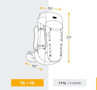 Mochila de Trekking Forclaz 70 litros