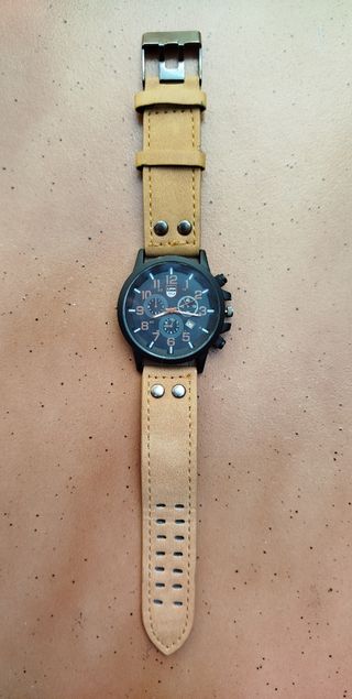 Reloj LIPAN DU Deportivo Beige y Negro
