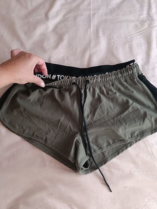 Pantalones Cortos Deportivos Verde Oliva