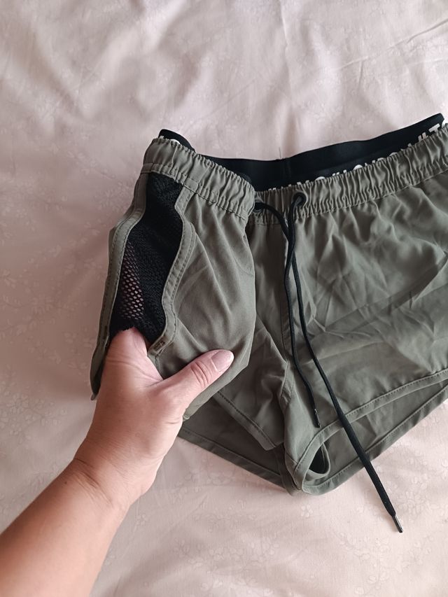 Pantalones Cortos Deportivos Verde Oliva