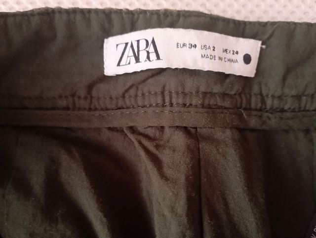 Pantalón Zara Verde Mujer Talla 34