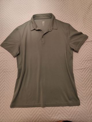 Polo H&M Slim Fit Verde Talla M