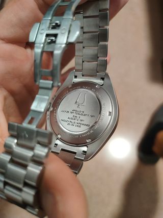 Reloj Bulova Lunar Pilot 45mm Negro Correa acero