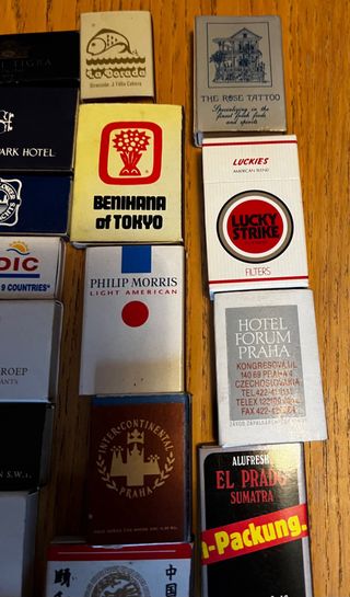 62 pezzi Fiammiferi Vintage Scatola