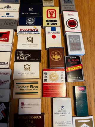 62 pezzi Fiammiferi Vintage Scatola