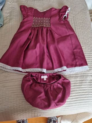 Conjunto vestido y braguita niña