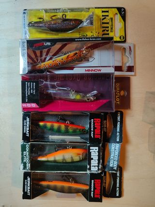 Lote señuelos pesca Rapala y otros