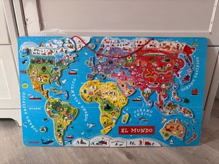 Puzzle Janod El Mundo Madera Magnético