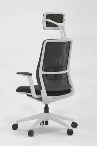 Silla de Oficina Actiu A+S Blanca y Negra