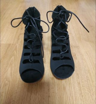 Zapatos de baile negros con cordones