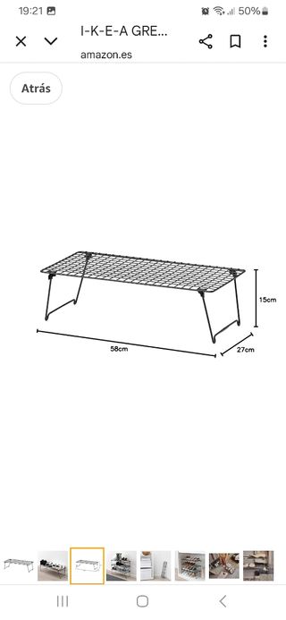 CINCO Zapateros Ikea metálicos negros