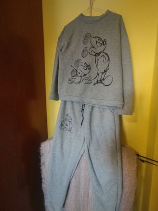 Chándal Mickey y Minnie Gris