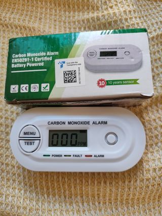 Detector Monóxido Carbono Certificado EN50291-1